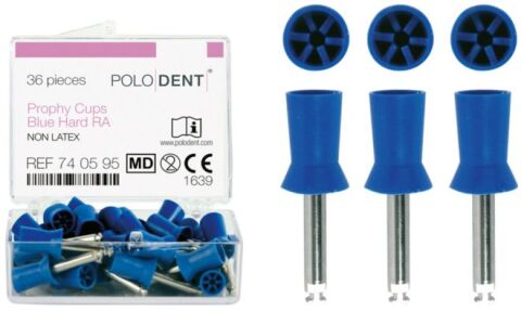 POLODENT Prophy kalíšky tvrdé modré