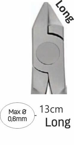 Kleště Aderer dlouhé Maks průměr 0,6mm, 13cm