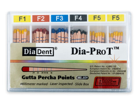 DIA-PRO T guttaperčové čepy F1/F3 sortim. Protaper