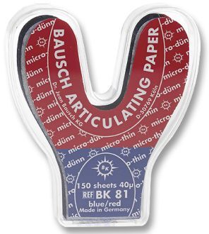 Arti-Check artikulační papír podkova modrá/červená