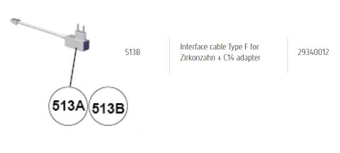Propojovací kabel typ F pro Zirconzahn