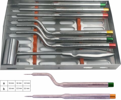 Bone Spreader zahnutý a rovný set