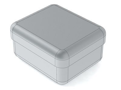 Box aluminium 5x4x3cm, šedý