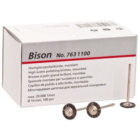 Bison leštící kartáčky 14mm, 100ks