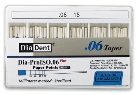 Papírové čepy DiaDent 6% 015