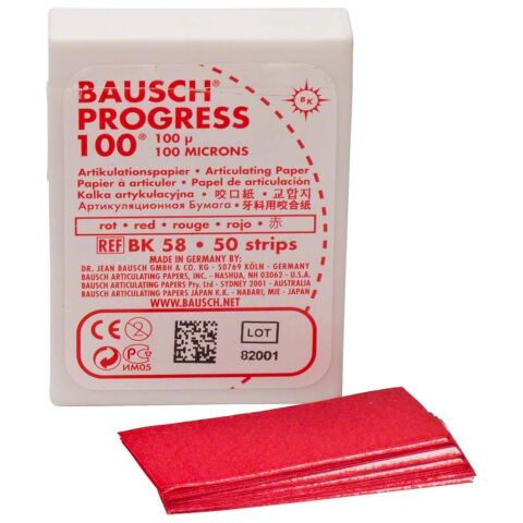 Progress artikulační papír I-100µ červený 50ks