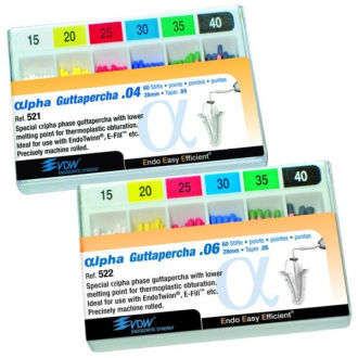 Alpha Guttapercha VDW .04, 60ks ISO 20