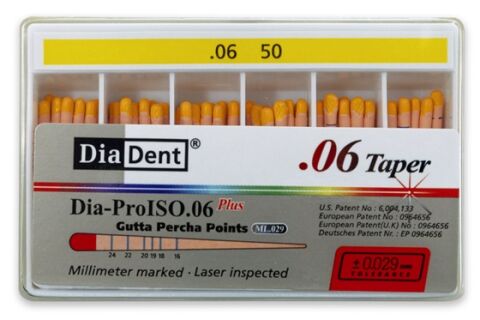 Guttaperčové čepy DiaDent 6% 050