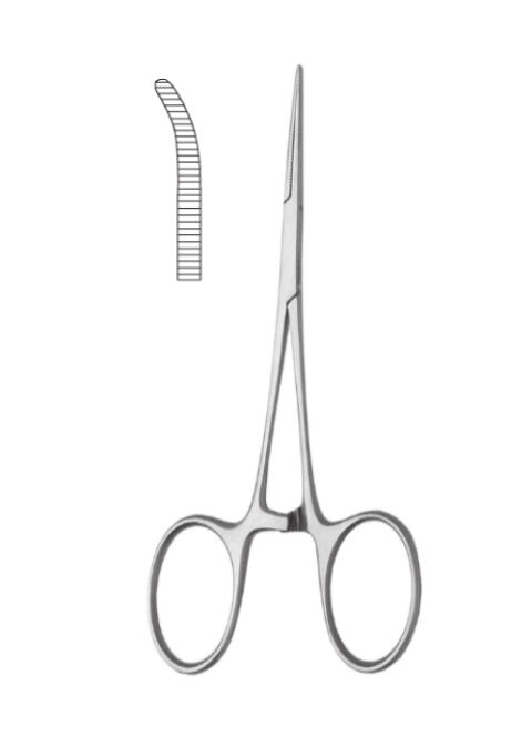 Jehelec Hartmann 10cm, zahnutý