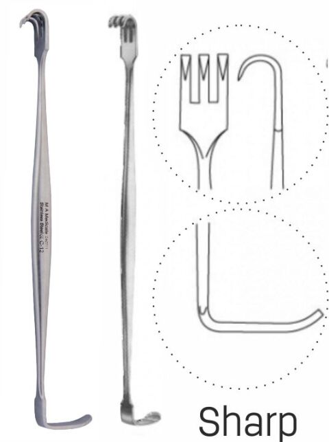 Retraktor Sean-Miller ostrý