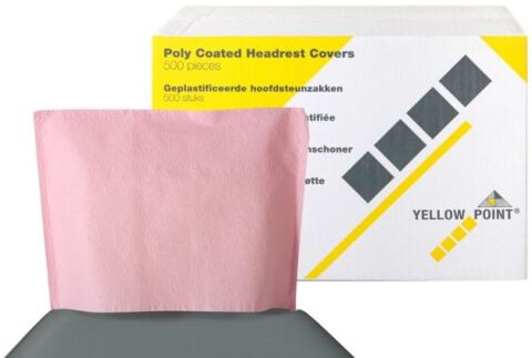 Návleky na opěrku hlavy 25 x 33 cm, růžové