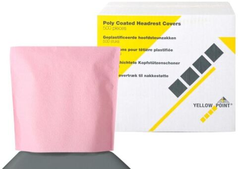 Návleky na opěrku hlavy 25 x 25 cm, růžové