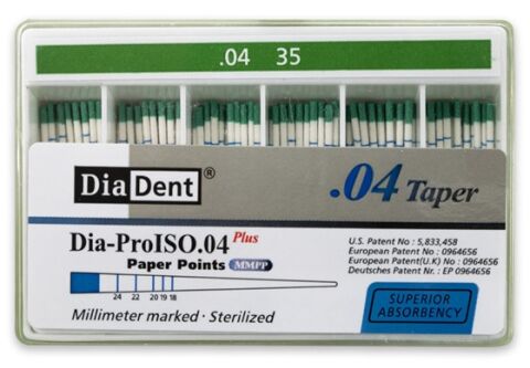 Papírové čepy DiaDent 4% 035