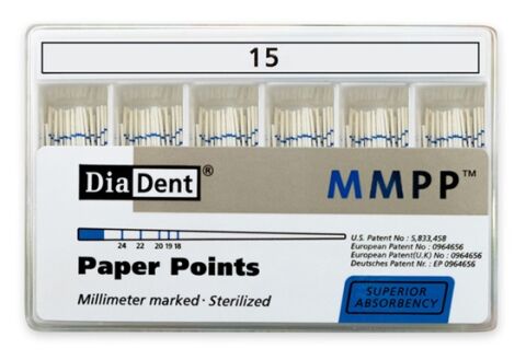 Papírové čepy DiaDent 2%