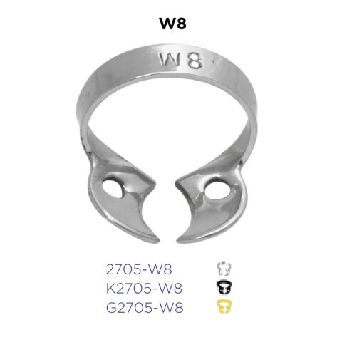 Kofferdamová spona W8 - horní molar