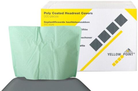 Návleky na opěrku hlavy 25 x 33 cm, zelené