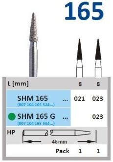 HORICO diamant sintrovaný vrták - špička G ISO2