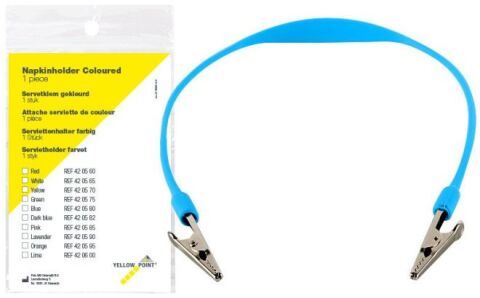 Držák ochranných roušek (bryndáků), světle modrý