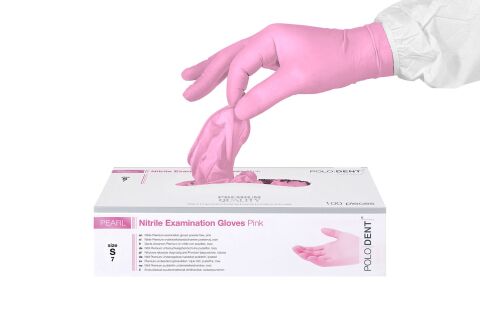 POLODENT nitrilové rukavice pink - M