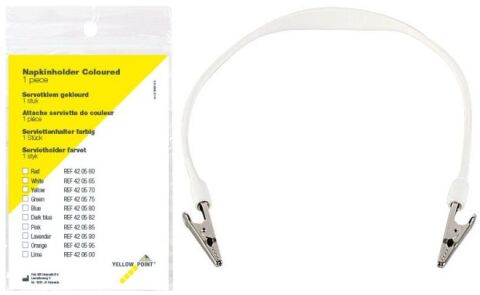 Držák ochranných roušek (bryndáků), bílý