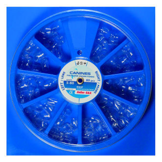 Korunky transparentní oční zuby 80ks