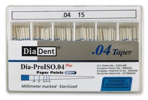 Papírové čepy DiaDent 4%
