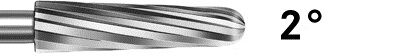 Tvrdokov fréza kónus zakulacený D21mm 025