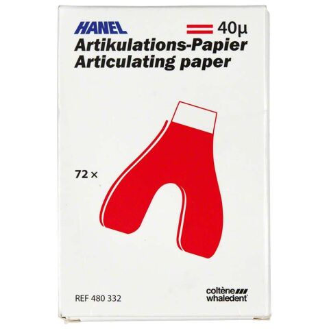 Hanel artikulační papír U-40µ červený 72ks