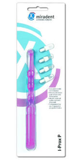 I-prox P mezizubní kartáčky s rukojetí, set růžový