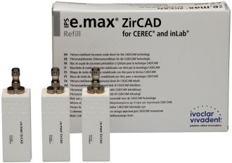 IPS e.max ZirCAD bloky B45 LT A2, 3ks