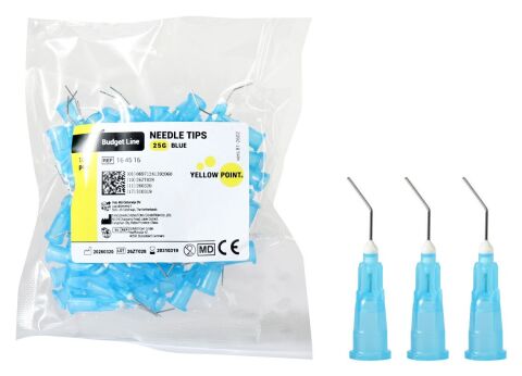 YELLOW POINT kanyly 25G, modré (100 ks)