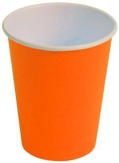 Kelímky papírové 180ml, oranžové 100ks