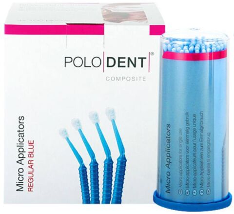 POLODENT mikroaplikátory regular modré 400ks