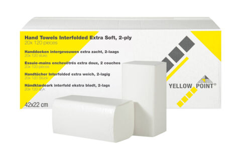 YELLOW POINT 2 vrstvé papírové ručníky skládané ZZ