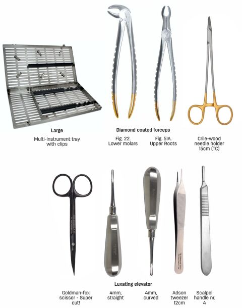 Set chirurgický 10 nástrojů + kazeta