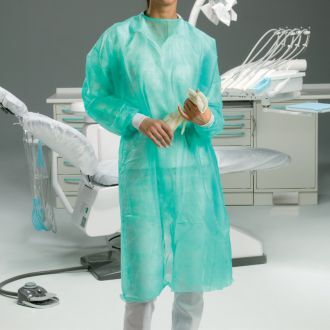 Gown with cotton cuffs chirurgický plášť zelený