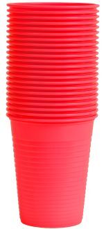Kelímky plastové 180ml, červené 100ks