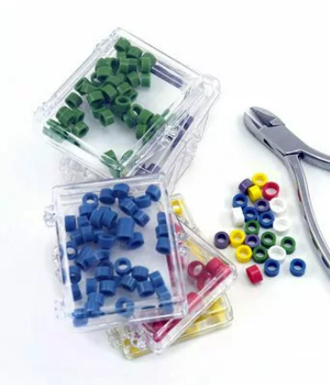 Kroužek barevný limetkový 50ks