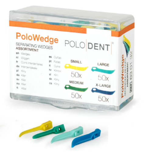 POLODENT Klínky, žluté (S) - 100ks