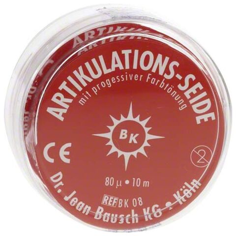 Artikulační papír role 80µ 16mm červený