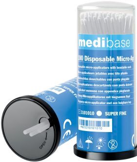 Medibase mikro aplikátory, 100ks super jemné bílé