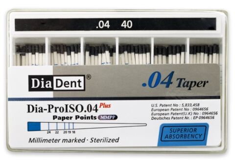 Papírové čepy DiaDent 4% 040