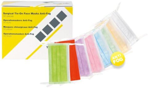 Ochranné roušky Anti-Fog se zavazováním, růžové