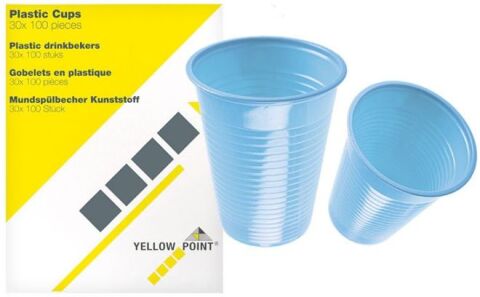 YELLOW POINT plast. kelímky sv. modré,150ml-3000ks