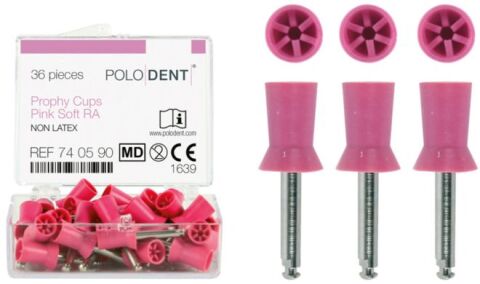 POLODENT Prophy kalíšky jemné růžové