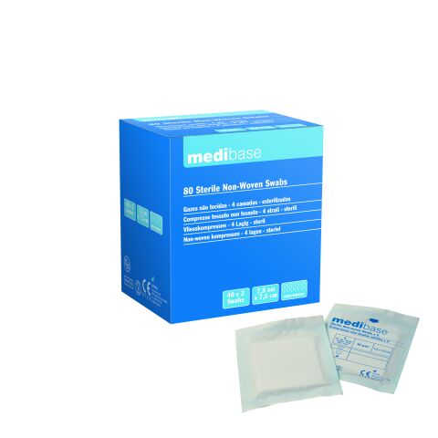 Medibase gázové čtverečky sterilní 7,5x7,5cm