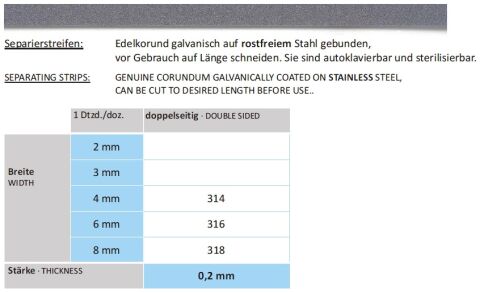 Korundový pásek oboustranný 0,2mm/8mm