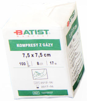 Gázové čtverečky 7,5x7,5cm