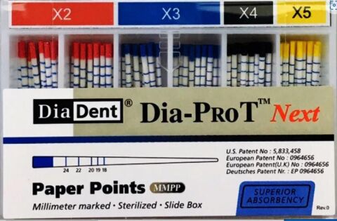 DIA-PROT NEXT papírové čepy X3 Protaper Next