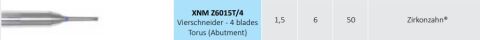 CAD-CAM Zirkonzahn fréza XNM Z6015T/4 Metal Bur